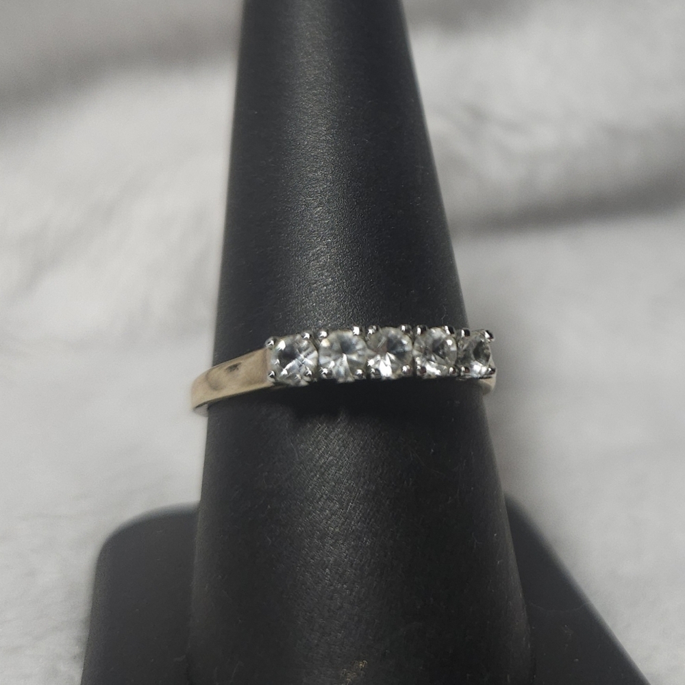 JOSEPH ESPOSITO 14K Gold Womens Five Stone Anniversary Band Ring, 9